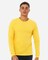 BELLA + CANVA Heather CVC Long Sleeve Crewneck T-Shirt for Layering Style & Custom Print Essential Tee